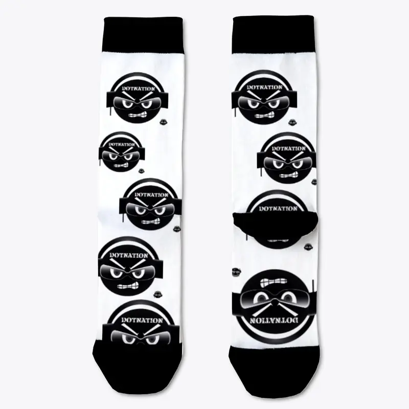 BLACKDOT DOT DOTNATION CREW SOCKS